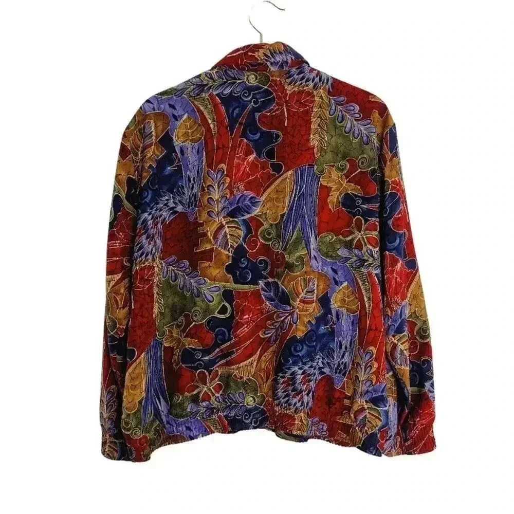 Vintage 80s Alfred Dunner Patterned Geometric Colorful Jacket Women's Size 12 - Picture 4 of 5